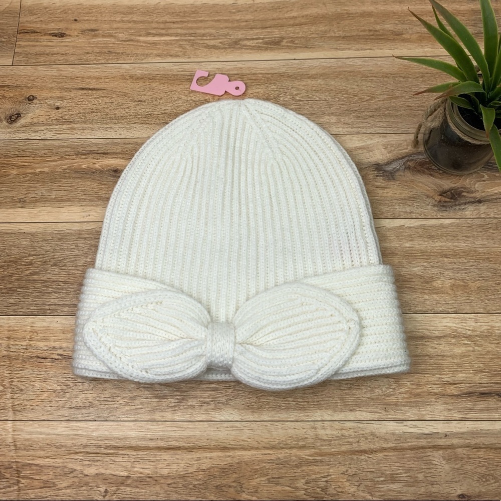 Kate Spade pointy bow beanie